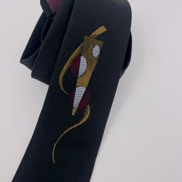 Gorgio Sant Angelo Tie Geometric black skirt tie - Picture 1 of 6